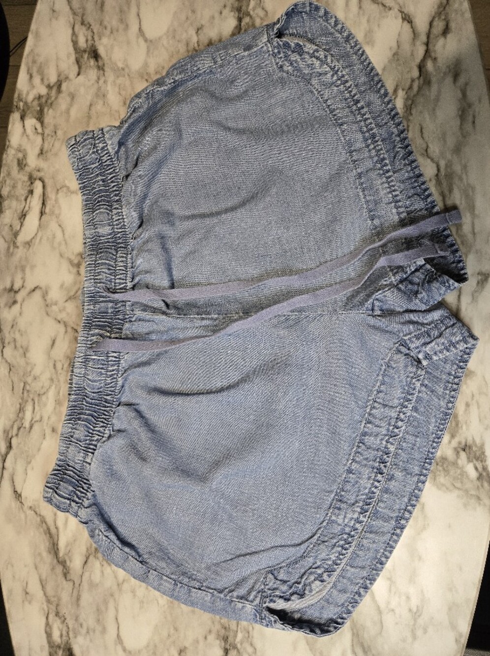 American Eagle Outfitters Light Blue Drawstring Athletic Shorts